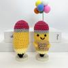 Cute Crochet Emotional Support Pencil Doll Handmade Wool Knitted Positive Energy Potato Doll With Card Desktop Ornament Gifts