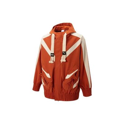 Puma Тканая куртка с цветными блоками и карманами с логотипом X Staffonly X Monopoly, верхняя одежда кофейного цвета 539895-83