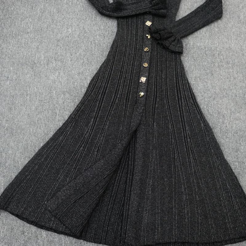 Женская юбка французского кроя длиной до талии, с золотыми пуговицами, V-образным вырезом, облегающего кроя - коллекция осень/зима 2025 г.