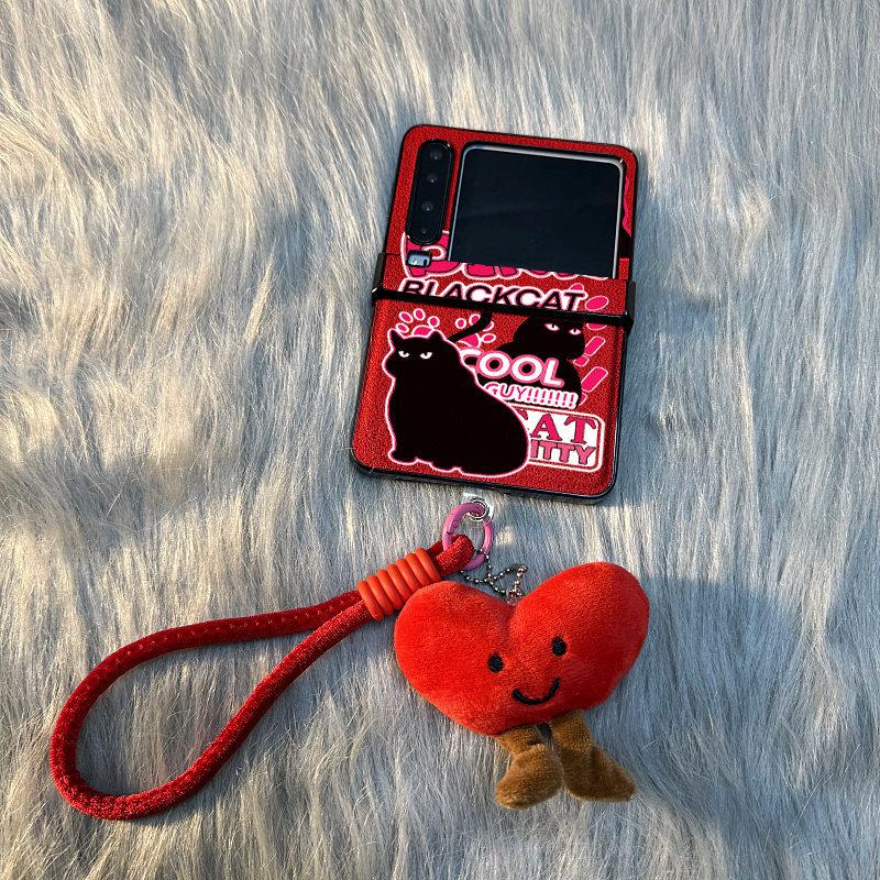 Лунная яма роза черная кошка девушка красное кольцо веревка подходит для Huawei pocket/s складной экран PuraX чехол для мобильного телефона Xiaomi mixflip Samsung