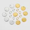 20pcs Stainless Steel Round Stamping Blank Dog Tags Pendants with Open Jump Rings DIY Bracelet Charm Jewelry Findings Wholesale