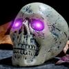 Светящиеся глаза Хэллоуин Светящиеся глаза для черепов С таймером Светодиодные реквизиты Жуткие украшения для помещений и улицы Скелеты Тыквы