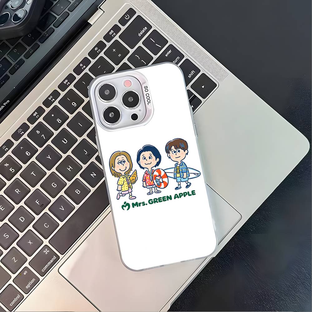 MGA M-Mrs GREEN APPLE Lilac For iPhone 17,16,15,14,13,12,11,Mini,Pro,E,SE4,XS,MAX White Candy Matte Cover