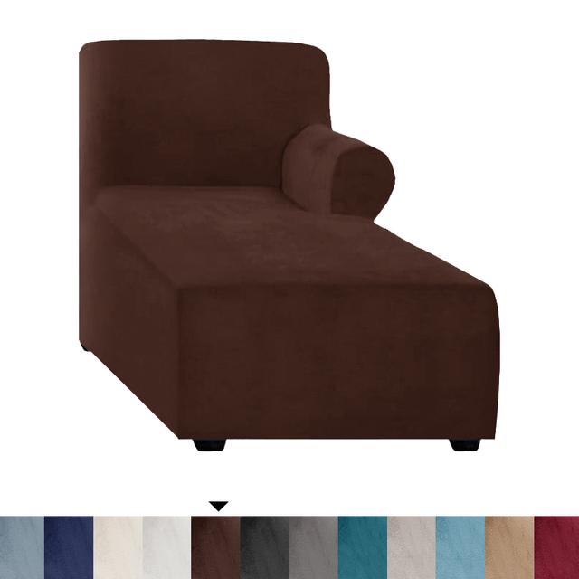 Мягкий бархатный чехол для шезлонга L-образной формы, эластичные съемные чехлы для дивана, нескользящие чехлы для дивана, защитные чехлы для левой или правой стороны