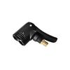 Black Bike Pump Adapter Presta Valve Adapter Dual Head Bike Track Pump Tyre Air Pump Valve Adapter Pump Connector Head Tires Tubes Accessories