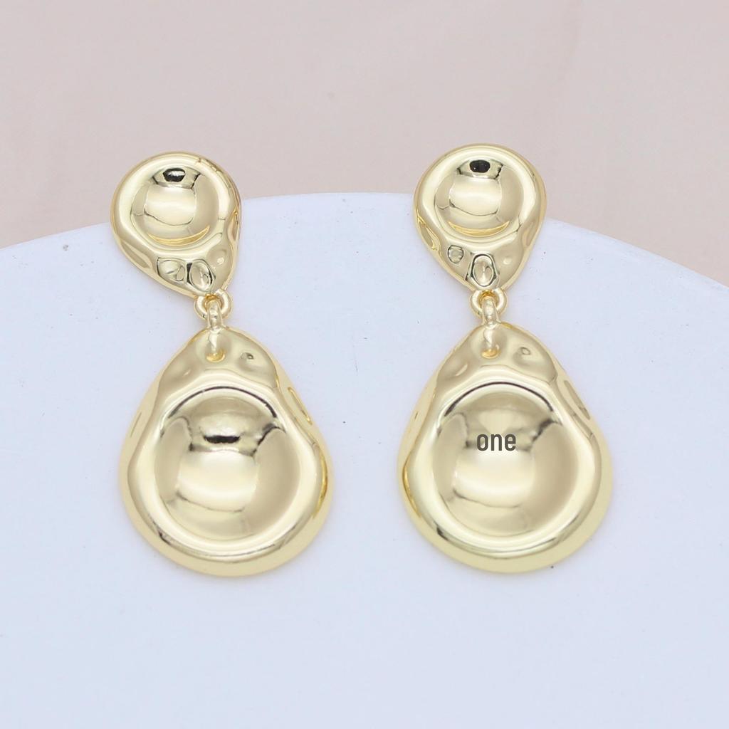 S925 Silver Needle Minimalist Geometric Dangle Earrings - Glossy, Fashionable, Luxurious, Real Gold Color Retention.