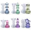 3D Crystal International Chess Pieces Epoxy Resin Mold Chess Pieces Silicone Mould Diy Handmade Crafts Jewelry Home Decoration