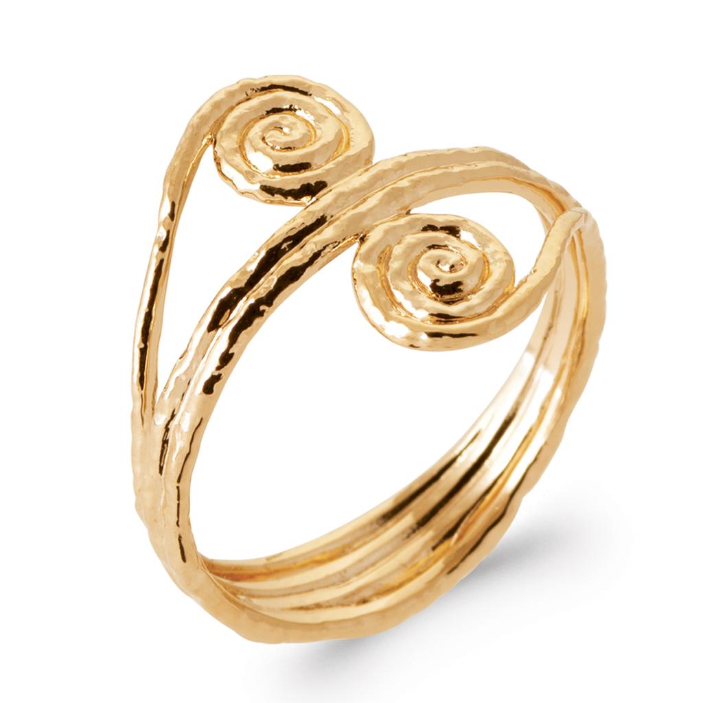 Gold Plated 'Cleopatra' Ring (Sun) - 16 Mm