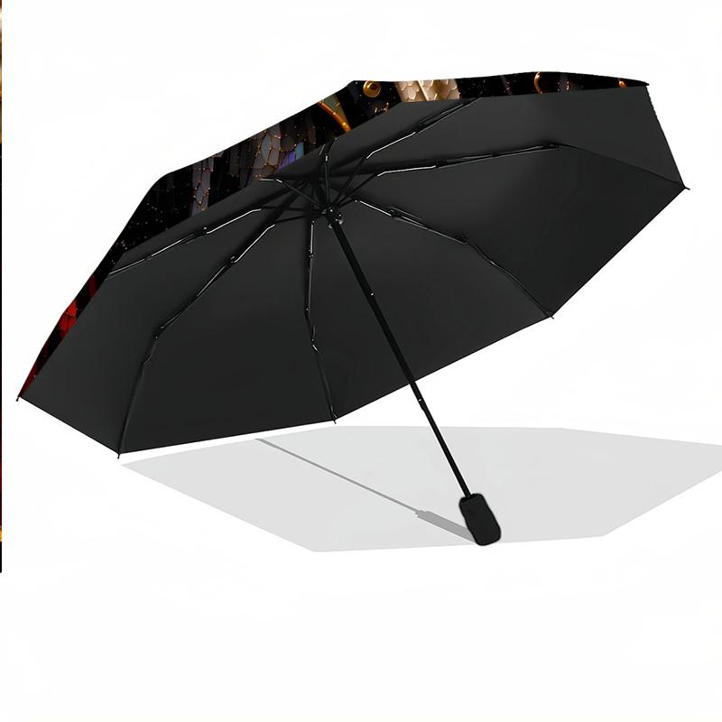 Custom Text Automatic 8 Bone Umbrella, Portable Sun Rain Protection UmbrellaDracula