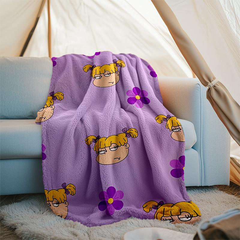 Rugrats Theme Printed Blanket - Perfect for Couch, Bed, Travel & Outdoor Use | Machine Washable, Cozy & Durable.