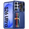 Чехол-кошелек для телефона Samsung Galaxy S26 Ultra с держателем для карт, выдвижной крышкой для камеры и подставкой, противоударный PC+TPU - Цвет: Шампанское
