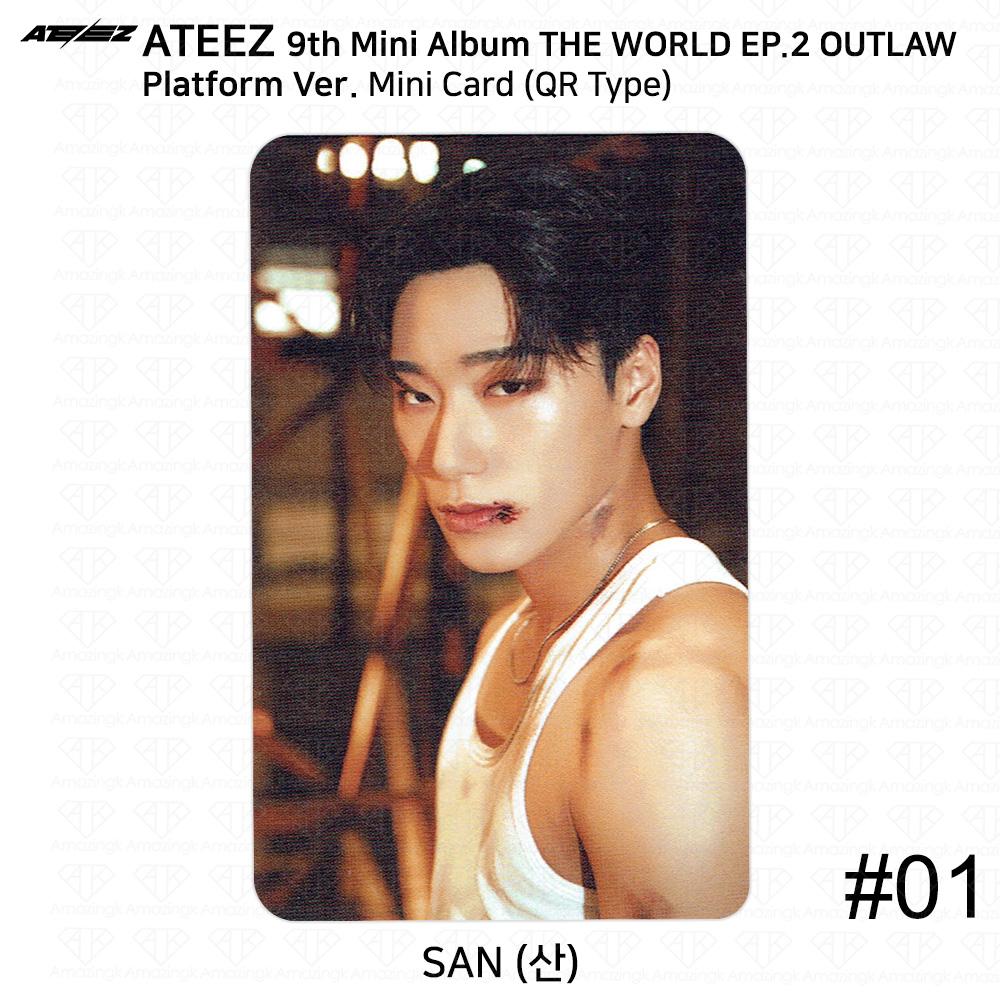 ATEEZ 9-й мини-альбом THE WORLD EP.2 OUTLAW Platform Ver QR Фотокарточка Изображение карты
