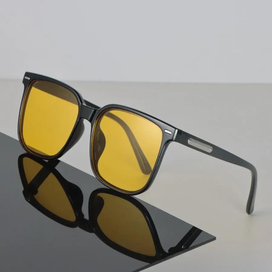 Винтажные квадратные солнцезащитные очки Женские Мужские Ретро Повседневные Модные Черные Прозрачные Солнцезащитные очки Женские Очки