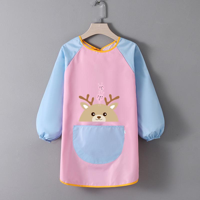 Детский водонепроницаемый художественный фартук с логотипом - Двусторонний фартук для рисования и еды