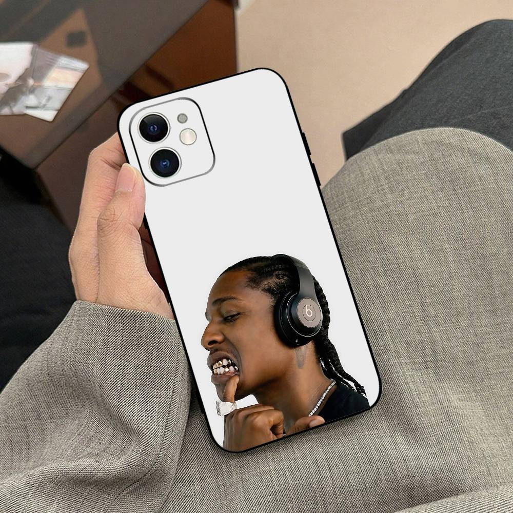 Чехол для телефона ASAP Rocky Rapper Черный чехол для телефона для IPhone 17/16/15/13/14 Pro Max/ 11Plus/X/Xr/Xs Max 13mini