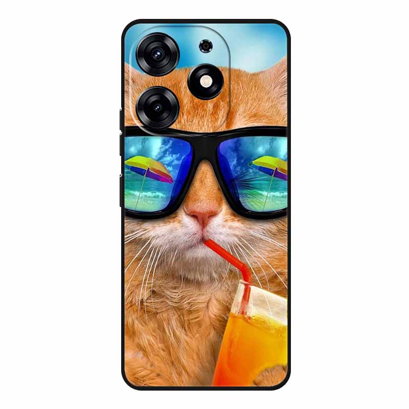 Милые Животные Мягкий Силиконовый TPU Чехол для Телефона Tecno Spark 20 Pro - Легкий и Ударопоглощающий Защитный Задний Чехол