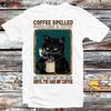 Black Cat Coffee Spelled Backwards Is Eeffoc T Shirt B1118