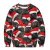 Funny Christmas Sweatshirts Animals Cats Dogs 3D Print Hoodies Women Streetwear Long Sleeve Pullovers Y2k Hoodie Woman Clothing