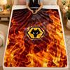 Flannel BlanketWolverhampton Wanderers Football Warm Soft Throw Blanket for Indoor Sofa Bed Living Room Use