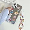 Ins зеркало хороший автомобиль цветок девушка кролик собака мультфильм браслет милый чехол для телефона для Iphone 11 12 13 14 Pro Max 7 8 Plus Xsmax X Xr