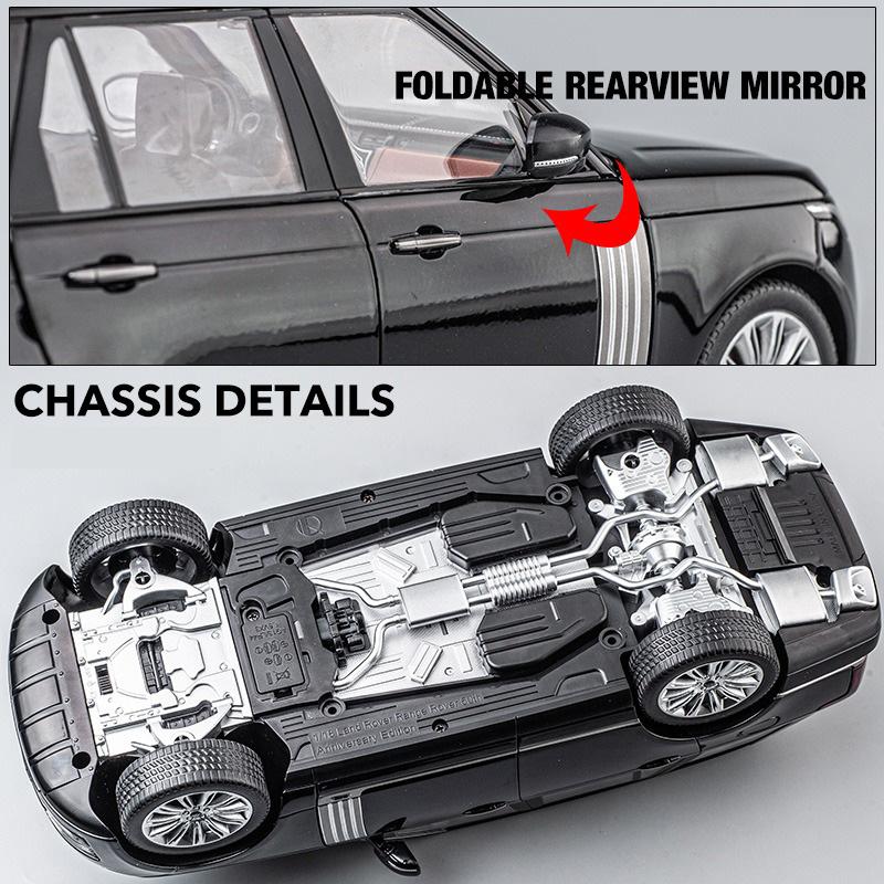 Большой 1:18  Range Rover Внедорожник Модель Автомобиля из Сплава Литая Статическая Коллекция Звук и Свет Подарки Для Детей
