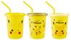 Skater 320ml Tumblers with Set of Made In Pikachu Face Straws, 3, Japan, Pokémon 25, SIH3ST-A