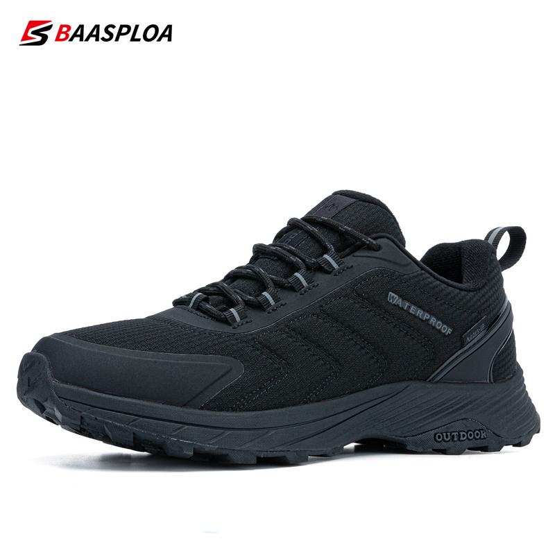 BAASPLOA Man Hiking Shoes Wear-Resistant Sneakers Non-slip Men Outdoor Sneaker Waterproof Light Male Walking Shoes Comforty 2022