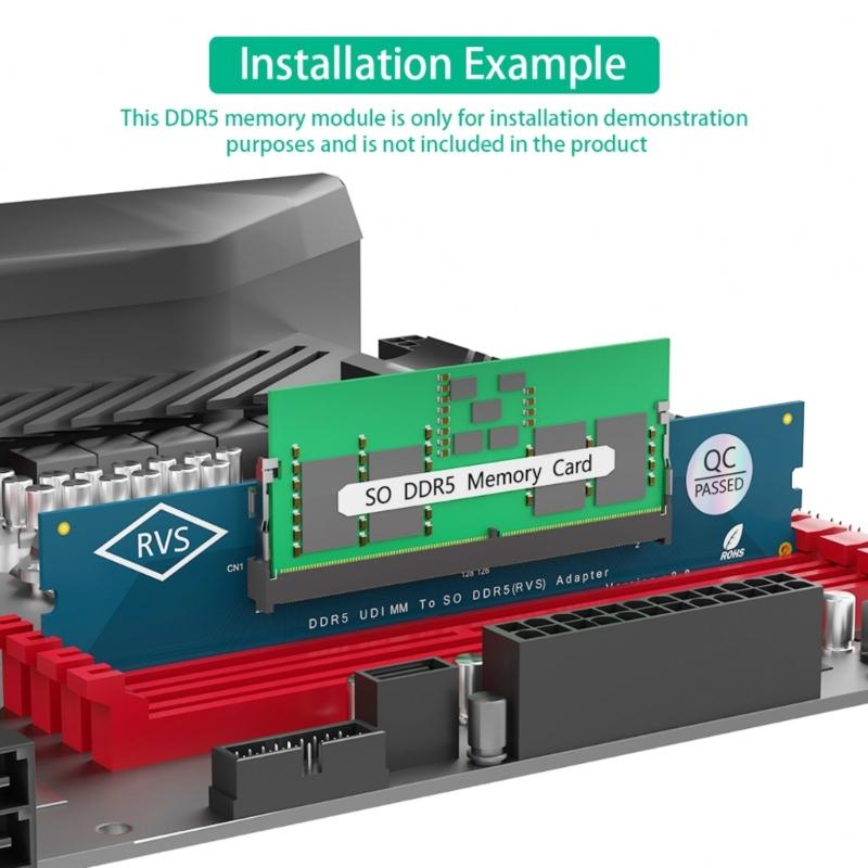 Компьютерный адаптер SO DDR5 к DDR5 DIMM Тестер высокочастотной памяти Плата-конвертер