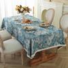 Скатерть в стиле винтажной масляной живописи, чехол для тумбы под телевизор, полотенце, жаккардовая хлопковая льняная ткань, бытовые прямоугольные скатерти