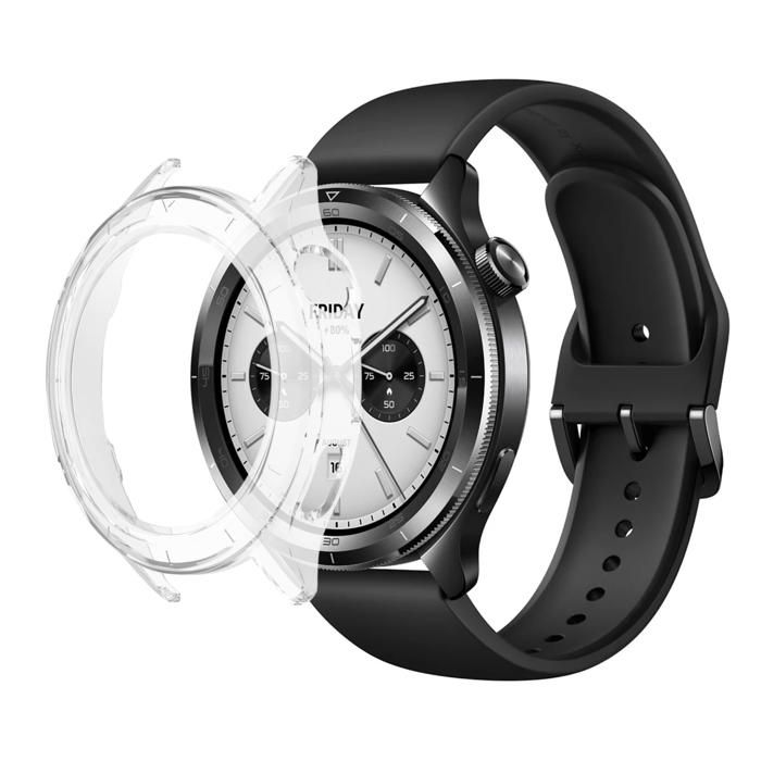 Чехол совместимый с Xiaomi Watch S4 - Жесткая защита смарт-часов прозрачный чехол экран из закаленного стекла Phonillico®