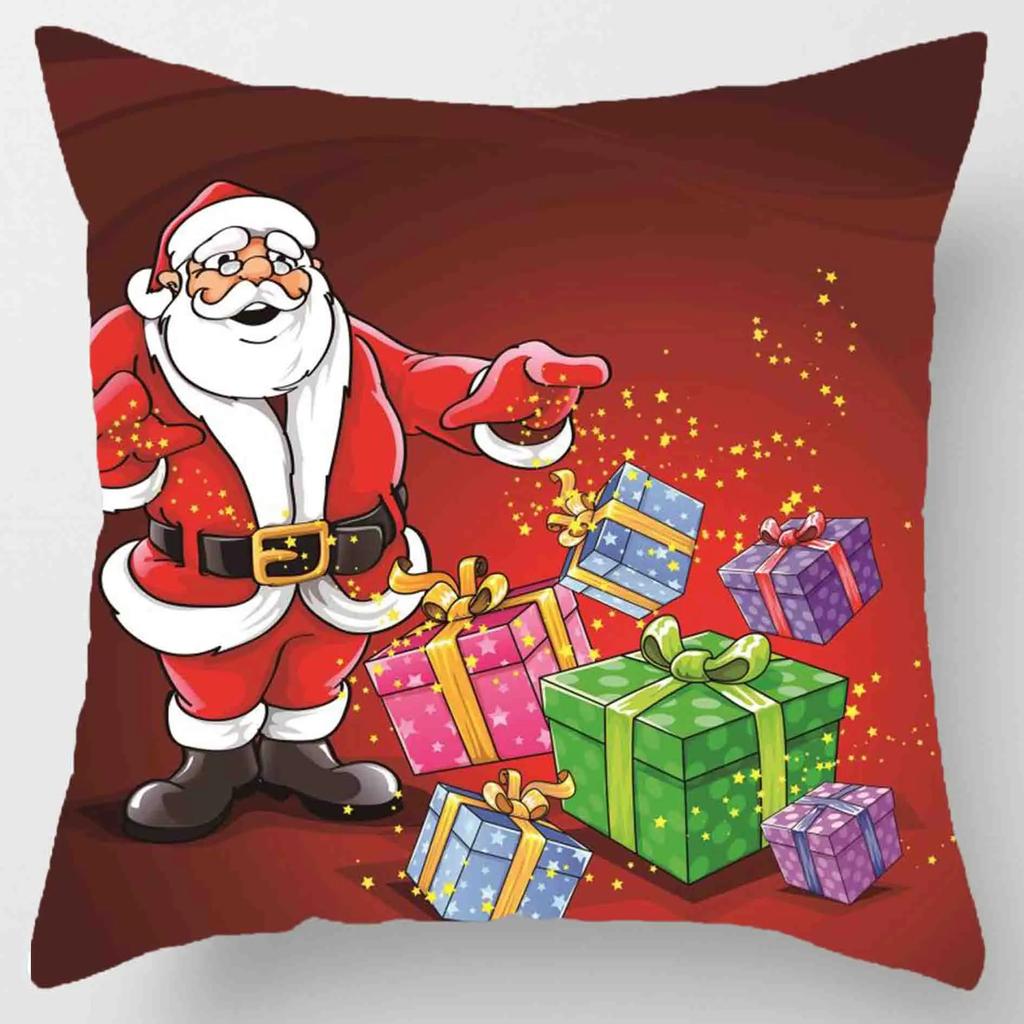 Christmas Themed Pillowcases Car Accessories Office Santa Claus Living Room Sofa Home Pillowcases