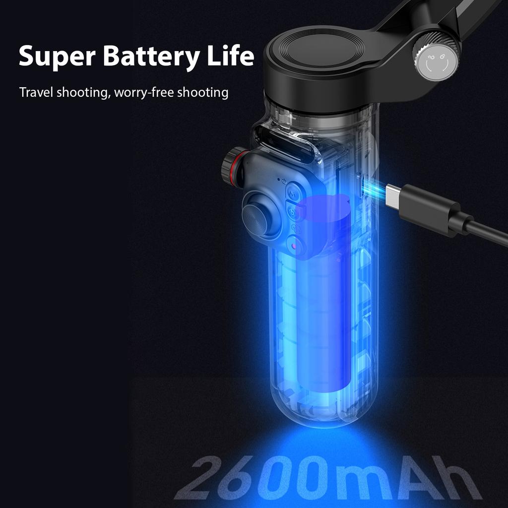 TOKQI M02 AI Kit Handheld 3 Axis Gimbal Stabilizer for Phone Vlog Gimbal Anti Shake Al Tracking Gesture Control with