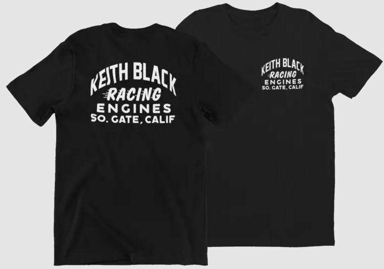 Футболка Keith Black Drag Racing 100% Хлопок, Черная. Унисекс Футболка Mopar, NHRA, Драг-Двигатели
