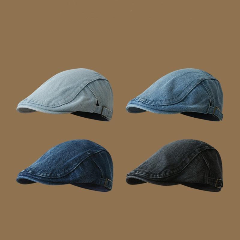 Cowboy Forward Hat Female Trendy Brand Fashion Street Style Painter Hat Literary Retro Newsboy Hat