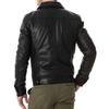 SkinOutfit Men's Genuine Lambskin Black Leather Jacket Stylish Motorcycle Bomber Biker Outerwear MJ 214