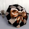 1pc Bowtie Checkerboard Automatic Folding Umbrella - Portable Collapsible 8-Rib Umbrella for All Seasons Durable Canopy yy251119127