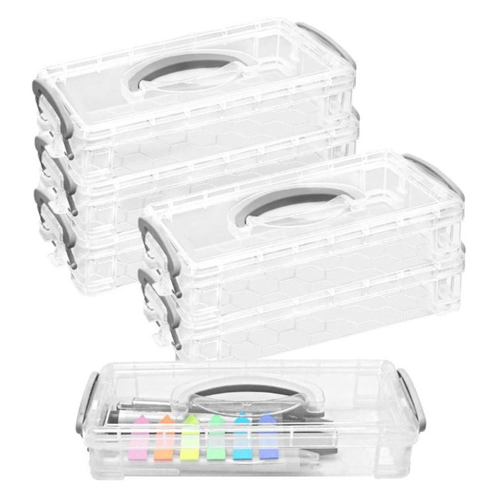 Stackable Portable Pencil Case Detachable Marker Pen Box Watercolor Pen Case  School Supplies
