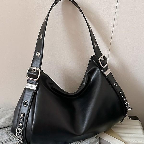 Женская сумка 2025 новая мода простая мода большая вместимость сумка через плечо портативная косая сумка-тоут