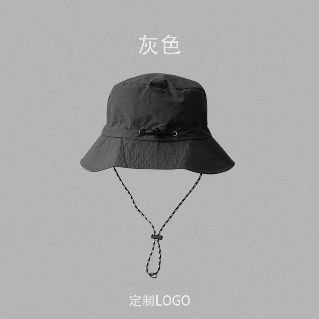 Waterproof bucket hat bag hat summer thin solid color quick-drying outdoor mountaineering hat men's and women's versatile hat
