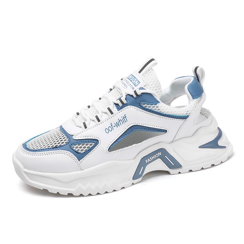 Новые мужские повседневные спортивные туфли больших размеров Кроссовки на толстой подошве дышащие мужские кроссовки для бега на открытом воздухе Мокасины в стиле панк для походов