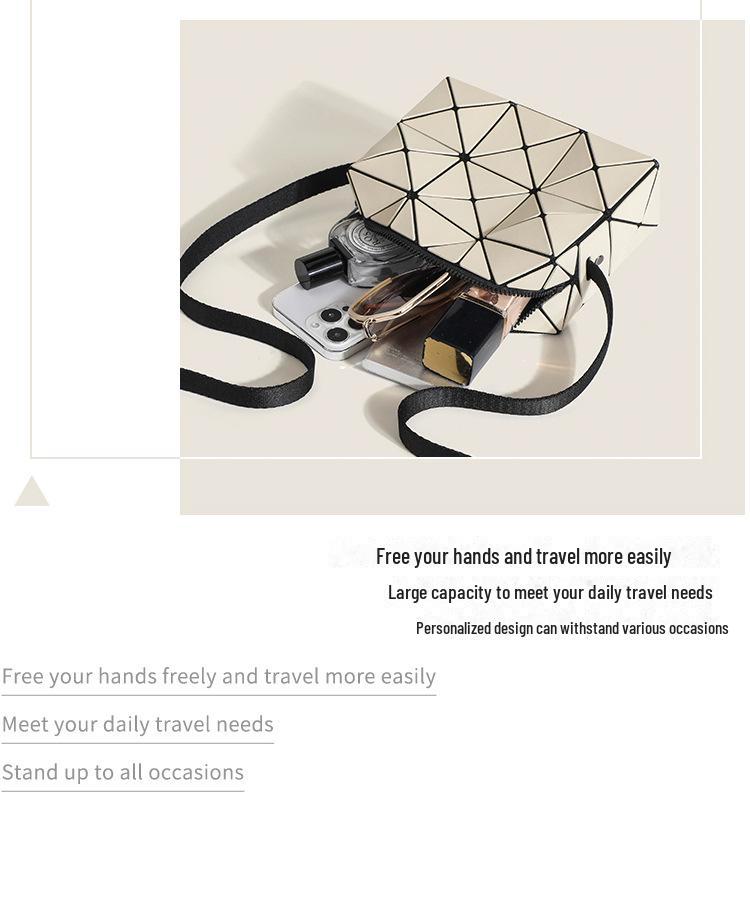 Miyake 2024 женская сумка-мессенджер с геометрическим узором и ромбами Cupid, небольшой квадратный универсальный дизайн