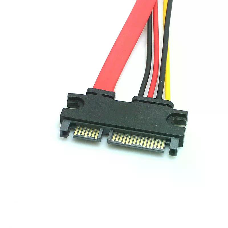 Sata 22 Pin Папа к Маме Удлинительный кабель Sata SATA 22 Pin Папа к Маме 7+15 Pin Sata Комбинированный кабель передачи данных и питания Жесткий диск