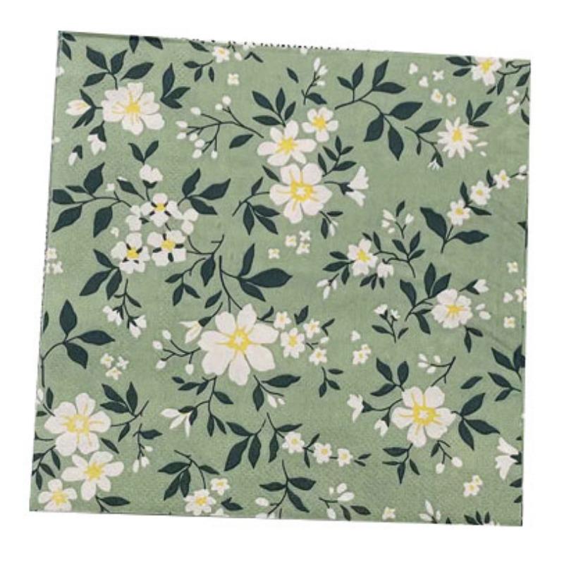 20pcs/Pac 33*33cm 2-Ply Disposable Party Napkin Floral Pattern