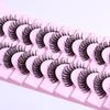 10 Pairs False Eyelashes Russian Strip Lashes Extension Faux Cils Naturel Eyelash Extension D Curl Strip Lashes Makeup Beauty  Magnetic Eyelashes