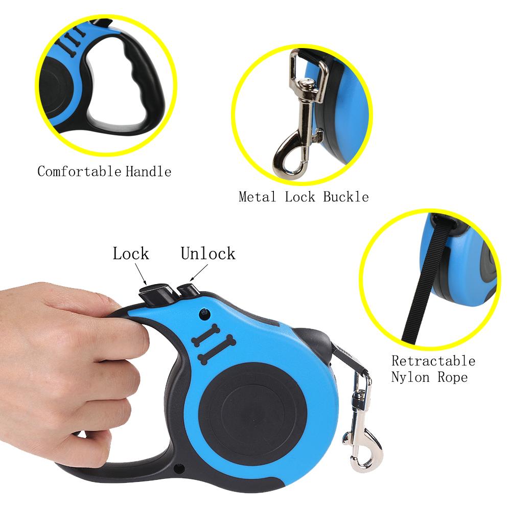 Автоматический выдвижной поводок для собак средних и маленьких пород, кошек, товары для прогулок на свежем воздухе, нейлоновый тяговый трос для щенков, французский бульдог, шнауцер, товары для животных