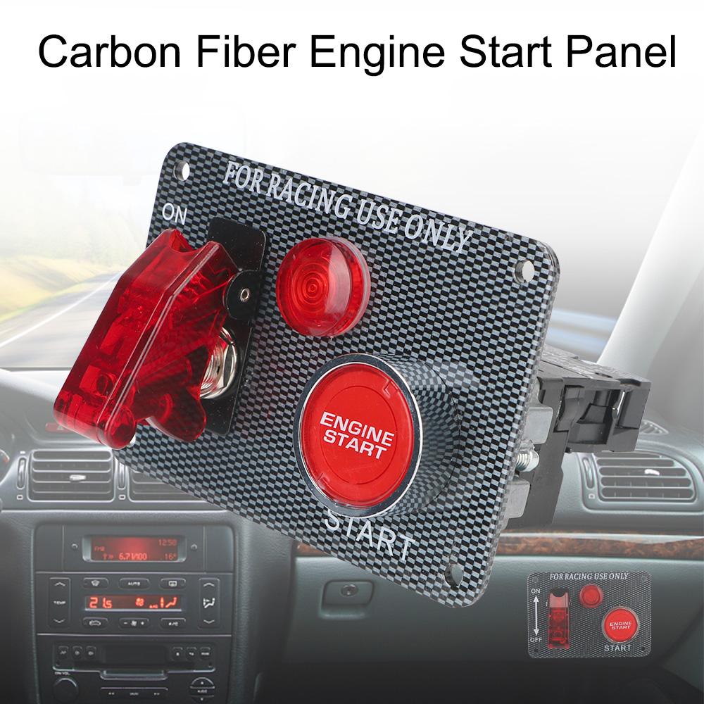 Кнопочный переключатель запуска, 2 тумблера, панель переключателя автомобиля для модификации автомобиля, 12 В, 30 А, переключатель зажигания, панель двигателя