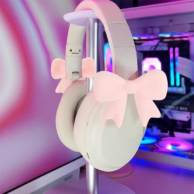 Силиконовый бант, аксессуар для наушников, 3D банты, декор для наушников, милые украшения для наушников, силиконовые банты, клипса-декор для наушников