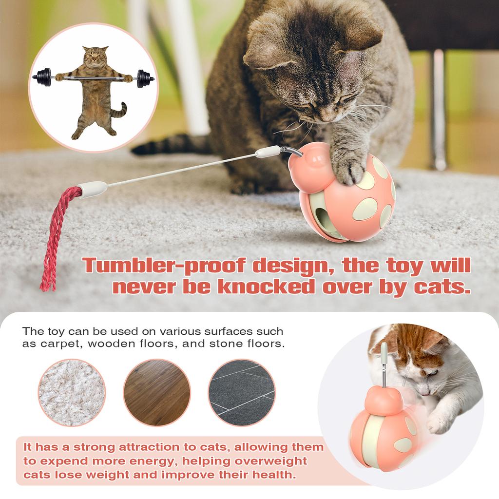 Cat Interactive Toy Tumble Pet Treat Feeder Leaking Dispenser Ball Fun Pet Toy Plastic Pet Fun Tumbler Feeder for Small Dogs