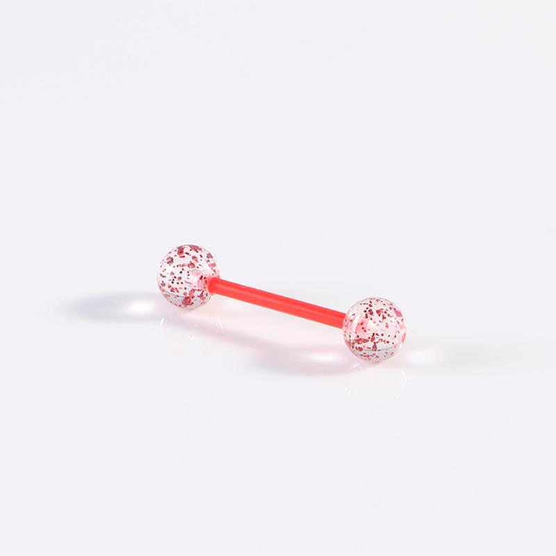 Bendable Acrylic Glitter Tongue & Nipple Piercing Jewelry