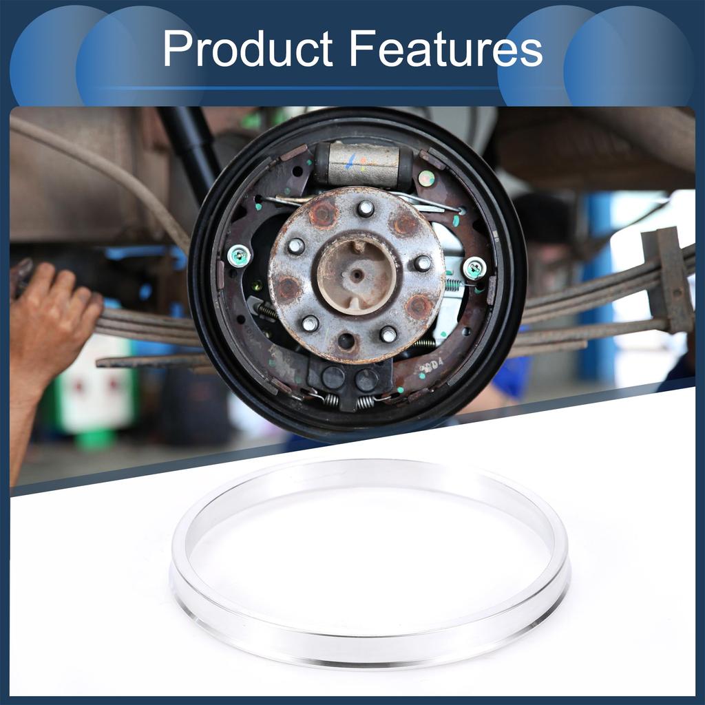 Центровочные кольца INFINAUTO, Наружный диаметр 106 мм x Внутренний диаметр 100,1 мм, Алюминиевый сплав, Серебристый оттенок, 4 шт.